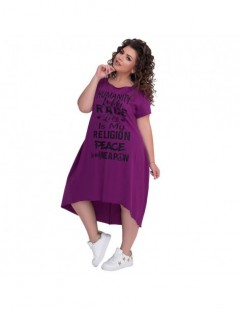 Dresses Plus Size Letters Printed Short Sleeve Mid-Calf Dress Vestidos L-6XL Big Size Casual Irregular Loose Dress Women Autu...