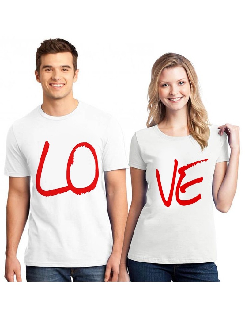 Love Lover Men/women Tshirt Summer 100%cotton King Queen Kawaii Harajuku Top White Tshirt Streetwear Couples T Shirts Matchi...