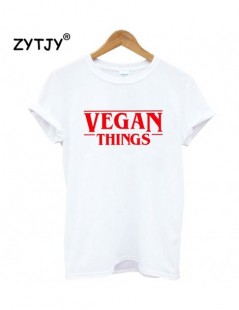 T-Shirts VEGAN THINGS Letters Print Women tshirt Cotton Casual Funny t shirt For Lady Girl Top Tee Hipster Drop Ship S-21 - W...