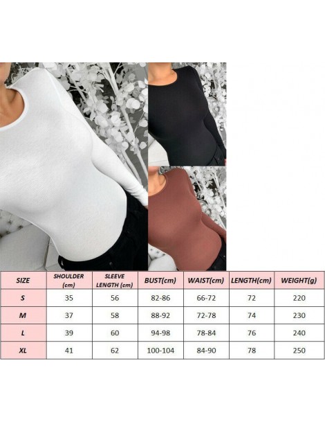 Bodysuits Rompers Womens Bodysuit 2019 Winter Autumn Long Sleeve Slim Overalls Fit Body Femme Solid Basic Top Ladies Casual C...