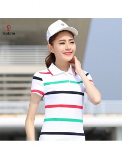Polo Shirts 2017 Summer Brand Polo Shirts Femme Stripes Bottoming Large Size Short Sleeve Women Slim Lapel Clothes Plus Size ...