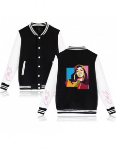 Hoodies & Sweatshirts Rapper Cardi B Baseball Uniform Fleece Jacket Women Men Streetwear Hip Hop Long Sleeve Pink Hoodie Swea...
