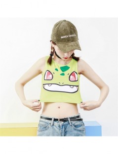 Tank Tops Pocket Monsters Crop Top Women Camis Sailor Moon Charmander Squirtle Bulbasaur Print Tank Tops Harajuku Sleeveless ...