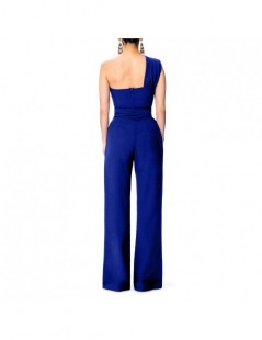 Jumpsuits Women Jumpsuit One Shoulder Sleeveless with Waist Belt 2019 Summer Fashion New Casual Trousers Zipper Back Female S...