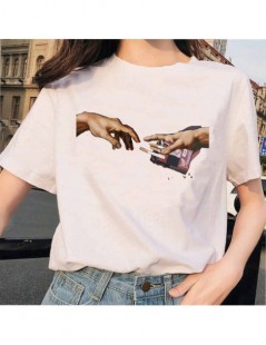 T-Shirts michelangelo t shirt ulzzang hands femme vintage women harajuku tshirt 90s aesthetic female aesthetic grunge Graphic...
