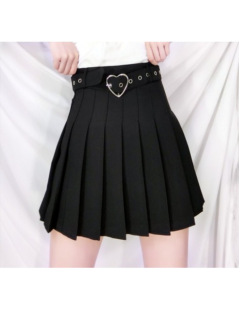 Skirts Gothic Lolita Petticoat Underskirt Saias Femininas New preppy style skirt kawaii high waist pleated skirt send heart r...