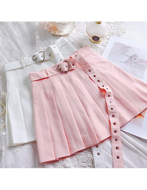 Skirts Gothic Lolita Petticoat Underskirt Saias Femininas New preppy style skirt kawaii high waist pleated skirt send heart r...