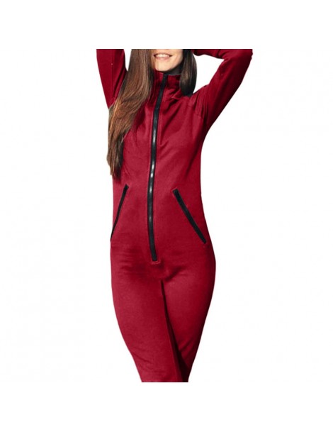 Jumpsuits Jumpsuit new high quality women's fashion solid color trend zipper cardigan Slim long sleeve casual sports jumpsuit...