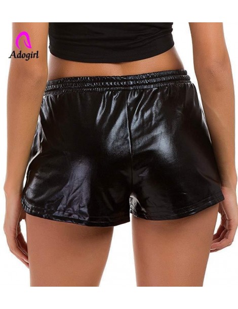 Shorts 2019 Summer Women Shorts Shiny Metallic Hot Shorts Home shorts Casual Elastic Drawstring Festival Rave Booty Shorts Pl...
