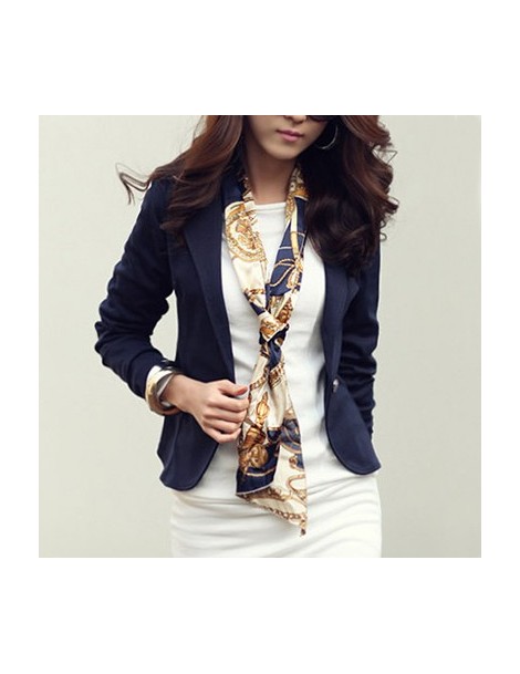 Blazers Solid Slim Business Blazers Women Office Lady Blazers Fashion Notched Collar Full Sleeves No Pocket Jackets Noble Spr...