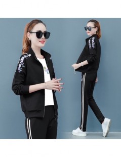 Women's Sets Spring Fall / Female Sporting Suits Ladies Slim 3Pieces Sets Cotton Women Hooded zipper Tops and Long Pants Fema...