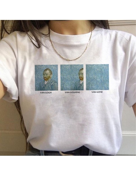 T-Shirts Vincent Van Gogh Harajuku Aesthetic T Shirts Women Oil Painting Ullzang Funny T-shirt 90s Vintage Tshirt Fashion Top...