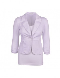 Blazers Women Blazer Single Button Long Sleeve Notched Collar Work Office Lady Slim Jacket Suit Female Business Coat Hot - Ap...