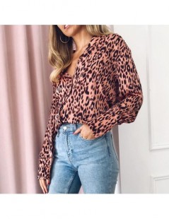 Blouses & Shirts 2019 Vogue Women Ladies Leopard Print Loose Long Sleeve V-Neck Sexy Tops Blouses Female Fashion Shirts Blous...