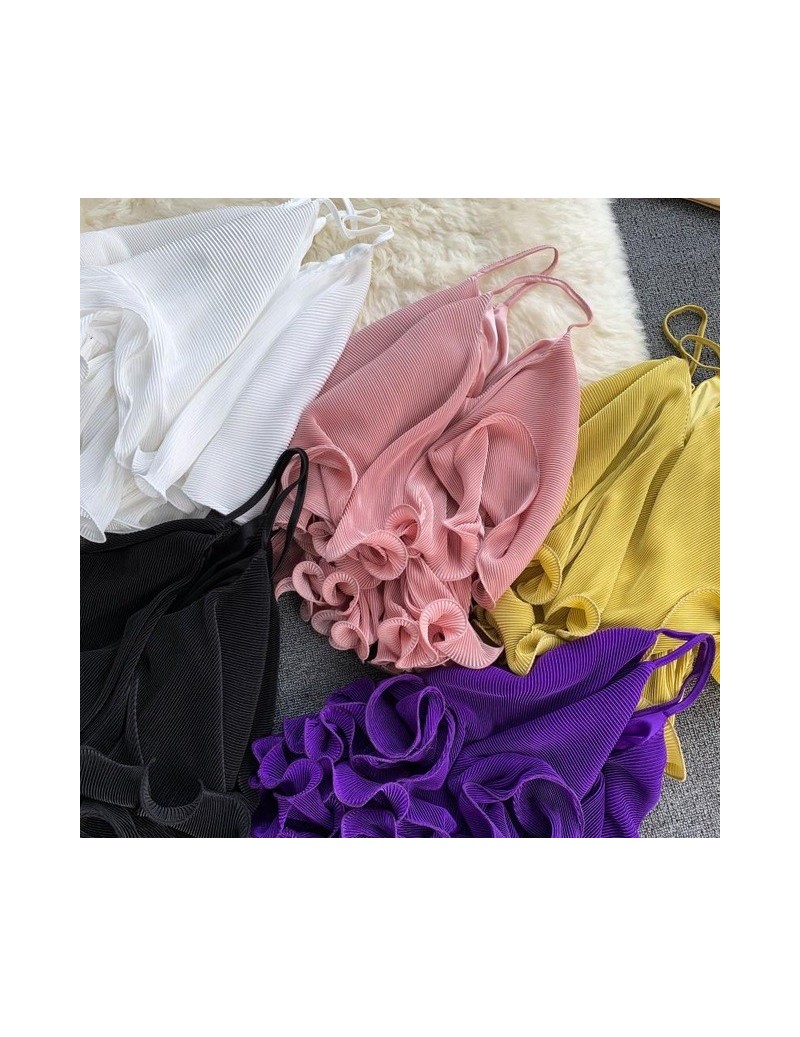 Blouses & Shirts Ruffle Blouse Women V-Neck Sleeveless Ladies Crop Top Blusas 2019 Summer Fashion Korean Clothes Loose Blusas...