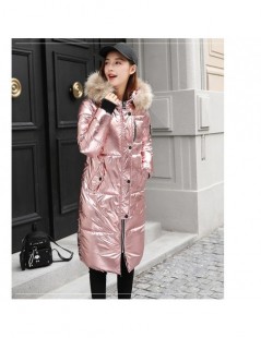 Parkas winter parka women Silver champagne gold M-2XL plus size jacket new korean long sleeve hooded loose long warmth clothi...