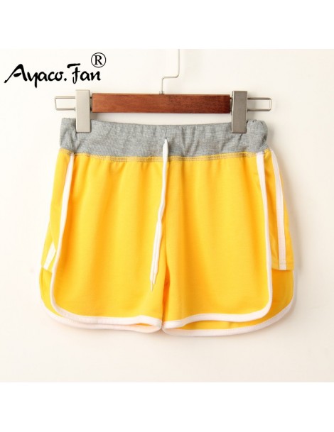 Shorts Candy Color Hot Shorts 2019 Summer New Women Solid Patchwork Elastic Skinny Fitness Shorts Casual Lady Casual Short Tr...