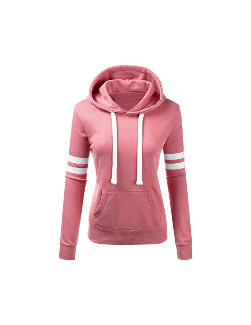 Hoodies & Sweatshirts NewSweatshirts Winter Women Hoodies Warm Women's Stripe Long Sleeve Hooded Pocket Pullover Tops Sweatsh...