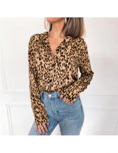 Blouses & Shirts 2019 Vogue Women Ladies Leopard Print Loose Long Sleeve V-Neck Sexy Tops Blouses Female Fashion Shirts Blous...
