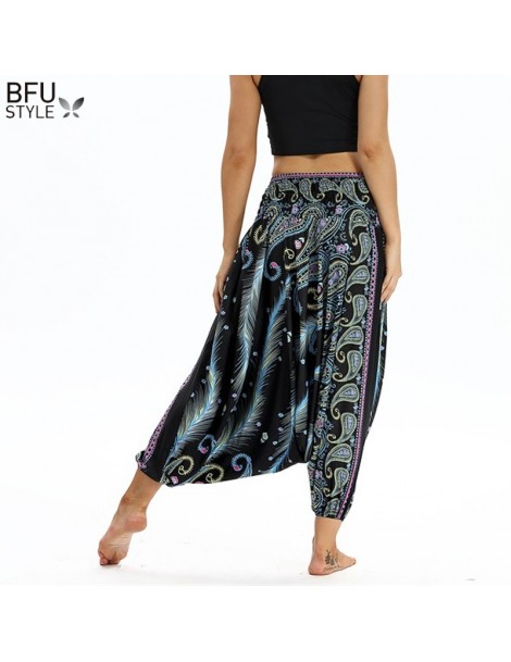 Pants & Capris Casual Loose Harem Pants Women 2019 Elastic Waist 3D Floral Ethnic Pants Bloomers Trousers Summer Beach Bohemi...