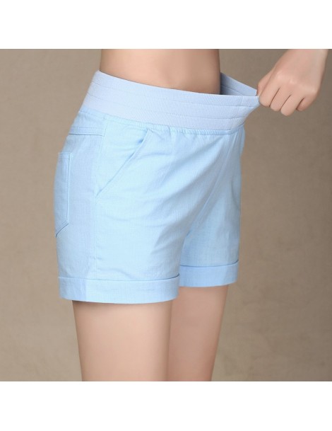 Shorts 2019 Shorts for women summer Cotton and Linen Shorts Straight Loose Thin Ladies Candy Color Trousers large Plus Size 5...