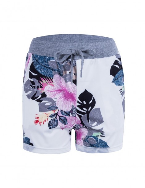 Shorts Summer Fashion Sexy Women Clothing Floral Print Elastic Waist Ladies Shorts Waistband Casual Slim Shorts - Pink - 4230...