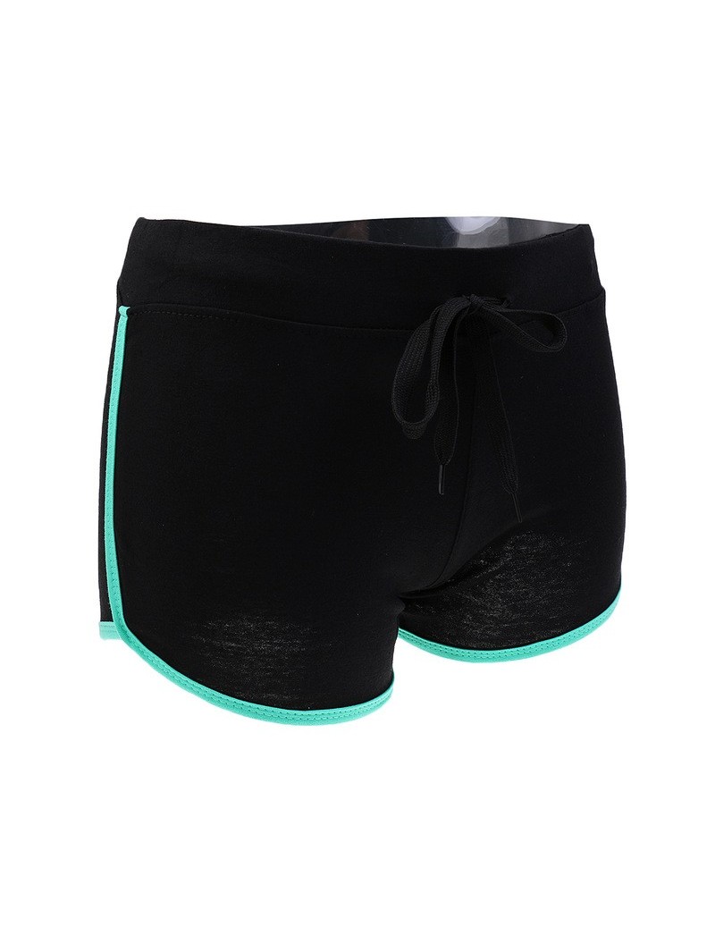 Shorts Womens Sports Shorts Trousers Workout Fitness Shorts - L Black Green Sho - 5I111189960305-9 $20.55
