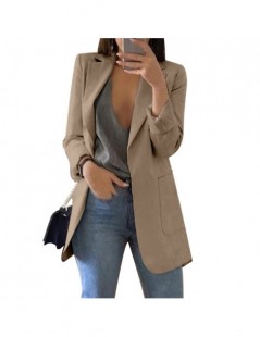 Blazers Newly Women Blazers Coats Casual Slim Business Blazer Suit Female Coat Office Ladies Jacket Solid Color Female outwea...