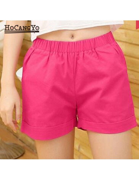 Shorts Summer Shorts for Women Loose Casual 100% Cotton Shorts Plus Size Solid Color Elastic Waist Straight Hot Shorts for Gi...