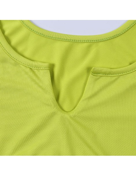 Tank Tops 2019 Sexy Bust Hollow Out U Neck Crop Top Tank Mujer Slim Elasticity Streetwear GYMs Camis Women Neon Green Sudader...