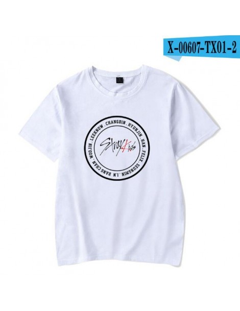 T-Shirts KPOP Stray Kids T Shirt StrayKids MINHO JISUNG WOOJIN CHANGBIN FELIX Korean Streetwear Hip Hop Short Sleeve Cotton T...