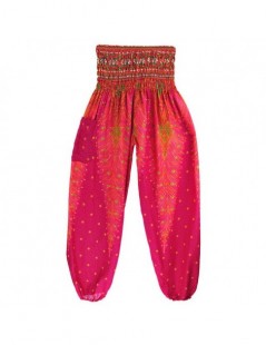 Pants & Capris 10 Colors Summer Beach Bohemian Pants Women High Waist Harem Pants Loose Print Bloomers Trousers Women - Rose ...