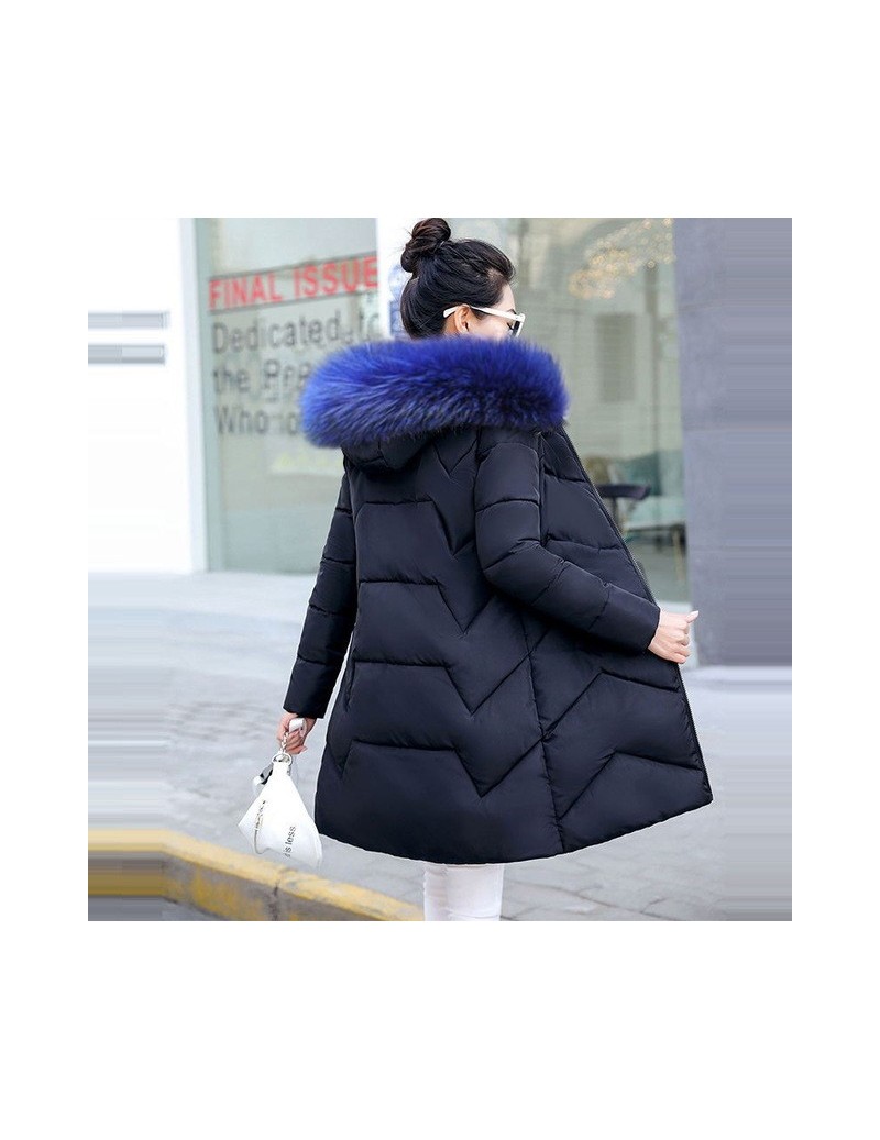Parkas winter jacket women 2019 Winter Female Long Jacket Winter Coat Women Fake Fur Collar Warm Woman Parka Outerwear Down J...