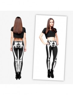Leggings New Brand 3D Printed Retro Bones Black Skeleton Sexy Women Casual Punk Rock Leggins High Waist Pants Fitness Legging...