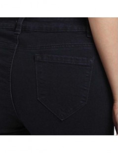 Jeans New Fashion High Waist Jeans Stretch Lycra Skinny Jeans Woman Casual Denim Pants Black Trousers Women Clothes - Blue2 -...