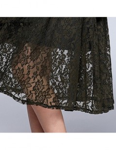 Dresses New Woman Autumn Lace Dress Full Sleeve Female Elegant Party Dresses Hollow-Out Laces Dress Woman A-Line Solid Mid Dr...