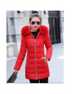 Parkas Women Winter Jacket 2019 New Fashion Artificial fur Hooded Parkas Warm Down Cotton Jacket Slim Large Size Medium Long ...