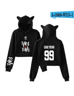 new fashion summer Crop Top Hoodies Twice Kpop Long Sleeve Cropped Hoodies Cat Hooded Pullover Crop Tops Clothes - Color 7 ...
