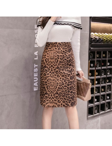 Skirts Sexy Leopard Women's Skirt Autumn New Korean Vintage A-line High Waist Slim Skirts Woman Fashion 2019 Ladies Clothes -...