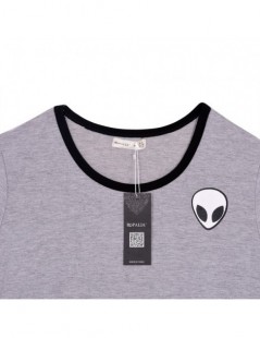 T-Shirts 2019 Fashion 3d Print Aliens crop top Short Sleeve Short T Shirt Women Teenagers T-shirts Tops Summer Round Neck Tee...