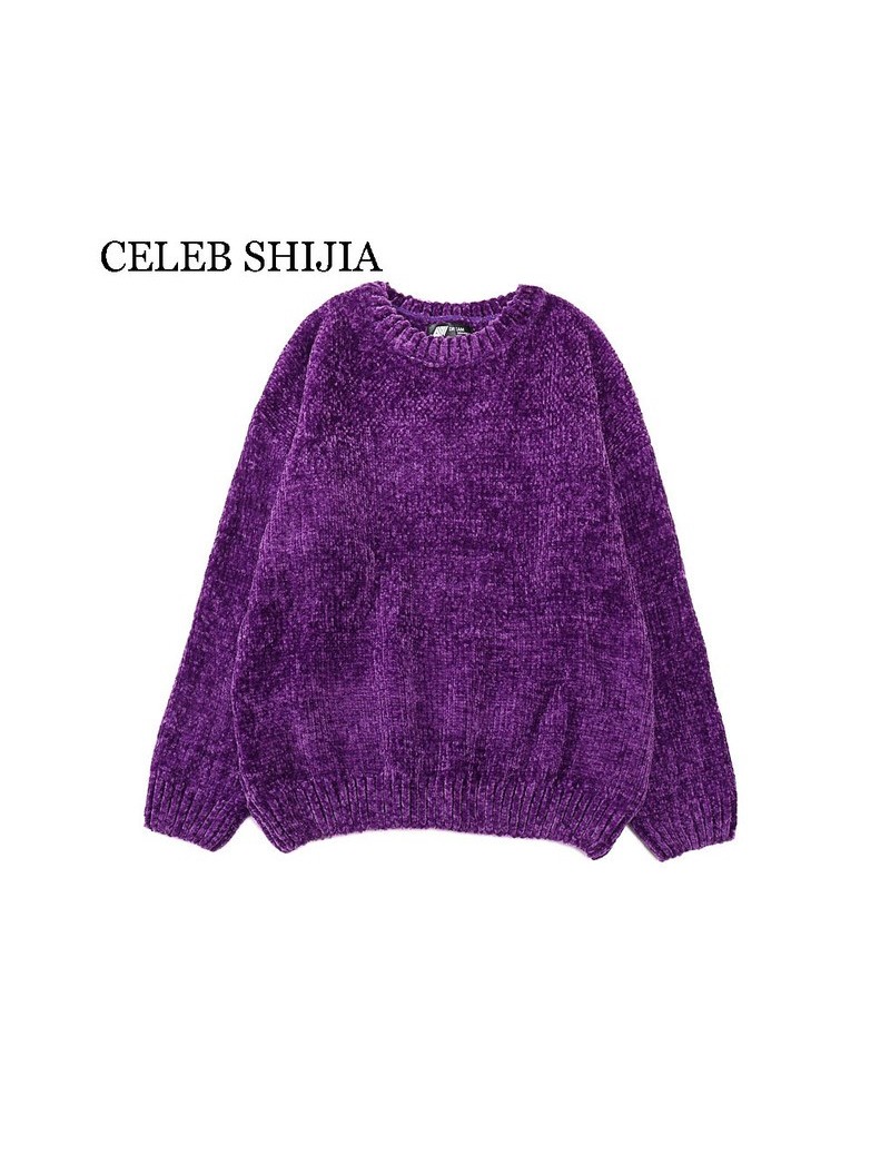 Pullovers 2019 New arrived woman sweaters turtleneck keep warm Chenille pullover for woman long sleeve autumn green velvet sw...