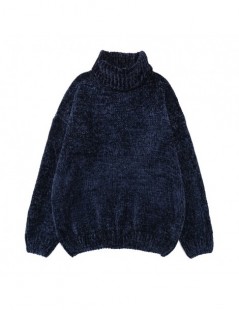 Pullovers 2019 New arrived woman sweaters turtleneck keep warm Chenille pullover for woman long sleeve autumn green velvet sw...