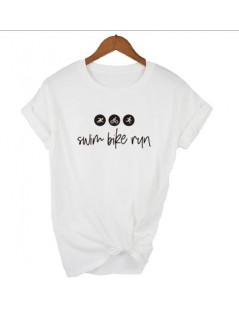 T-Shirts Triathlon Swim Bike Run T-shirt Running Swimming Biking Women Top Tee New Fashion Rose Gold Printing Female T Shirt ...