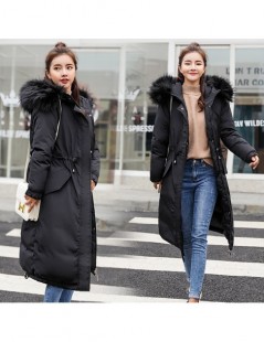 Parkas 2019 Winter Coat Women Down Parkas Ladies Long Thicken Slim Big Fur Collar Warm Down Jackets Female Plus Size Clothing...