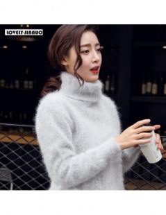 Pullovers new Europe women 100% real mink cashmere sweater female turtleneck sweater loose thickened base JN245 - color 015 -...