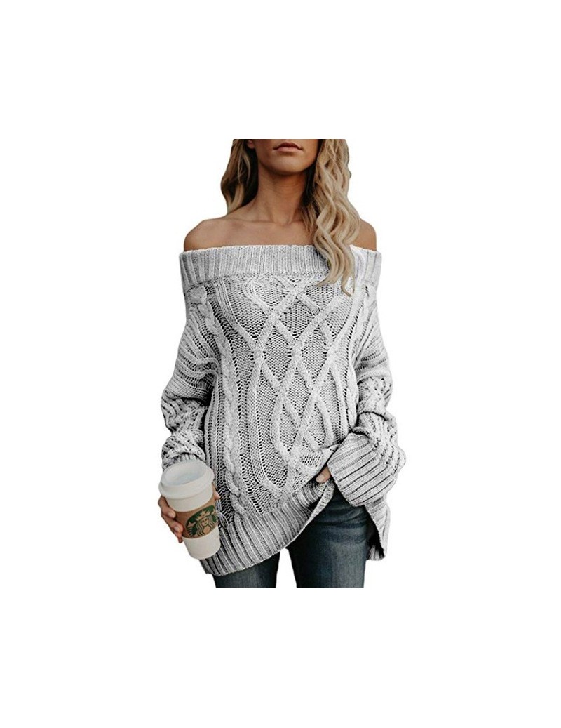 2018 Knitting Sweater Autumn And Winter Warm Thickening Strapless Off Shoulder Winter Clothes Women Pullover Sueter Mujer Rz...