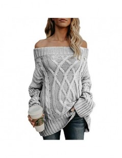 Pullovers 2018 Knitting Sweater Autumn And Winter Warm Thickening Strapless Off Shoulder Winter Clothes Women Pullover Sueter...