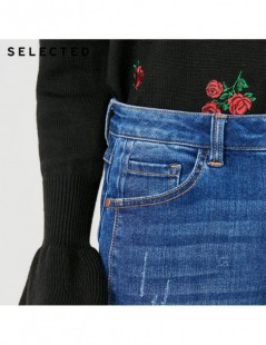 Jeans Women's Cotton-blend Stretch High-rise Spliced Wash Effect Jeans C 418432504 - MID BLUE DENIM AS - 4K3058179247 $29.51