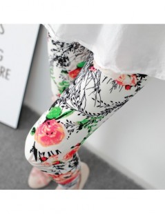 Leggings Brand Flowers Printed Elasticity Leggings Fashion Chinese Style Women Printing Pant Leggins Ankle-Length Female - 1 ...