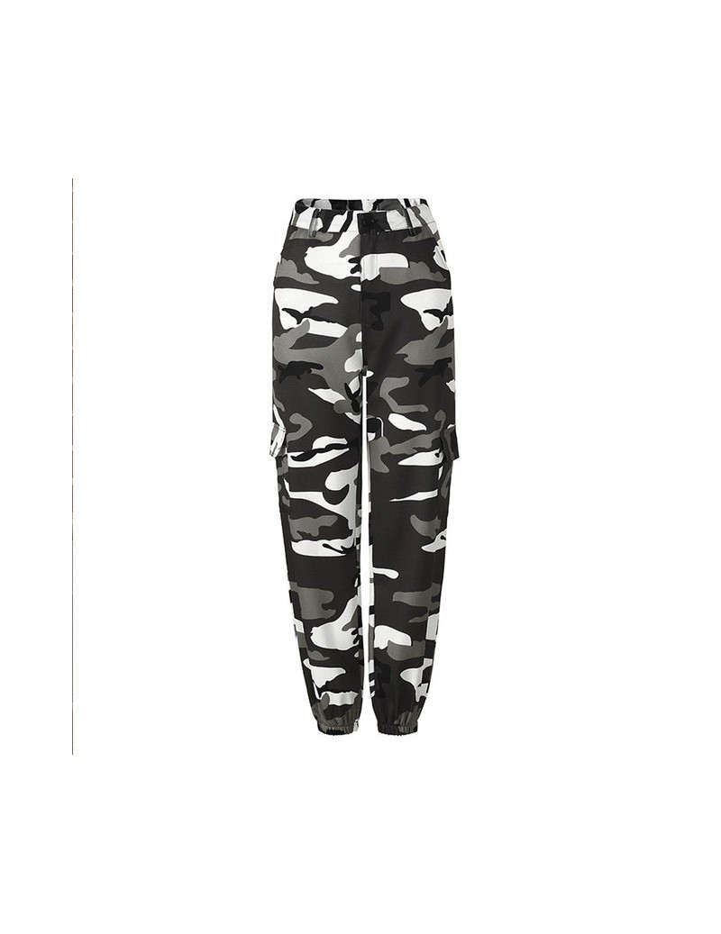 New Women Camo Pants Loose High Waist Casual Harem Pants for Spring VN 68 - Gray - 4Q4160447816-2